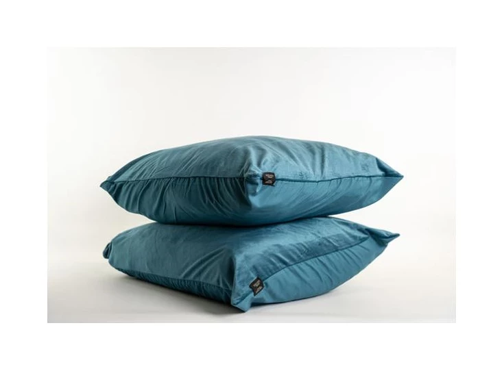 Velvet kussenslopen- petrol- x2