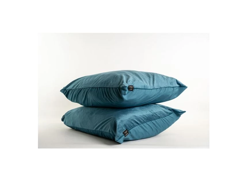 Velvet kussenslopen- petrol- x2