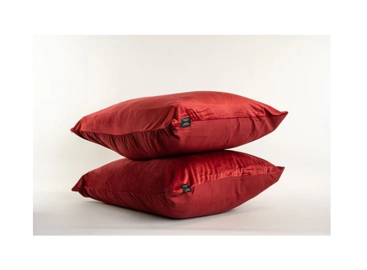 Velvet kussensloop- bordeaux- x2