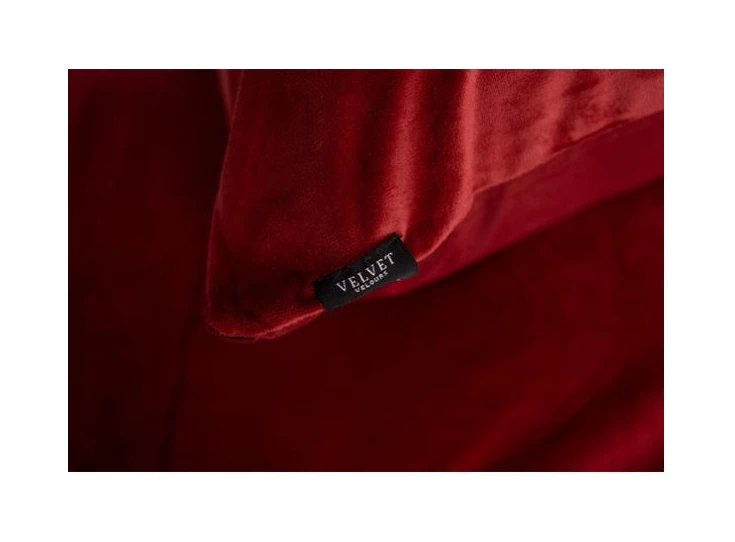 Velvet kussensloop- bordeaux- x2 - detail