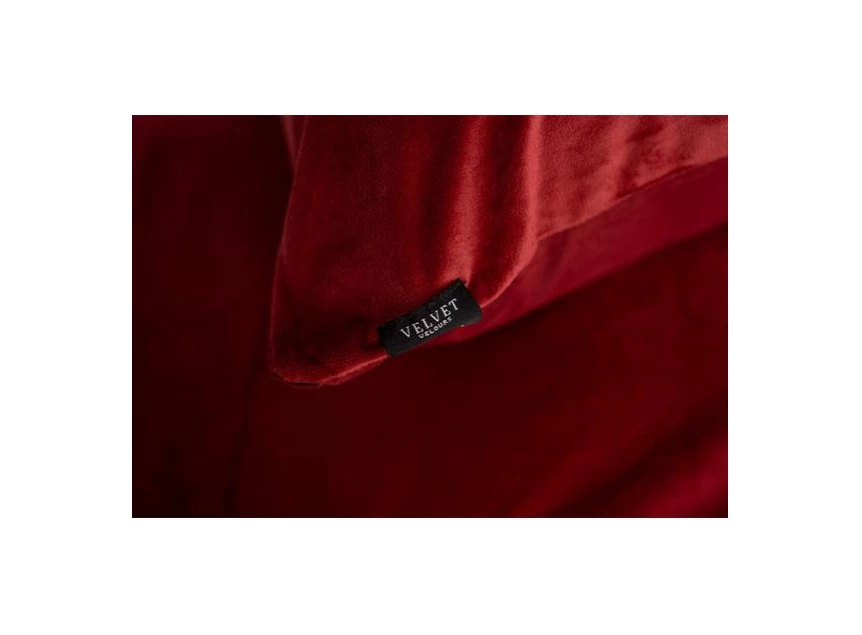 Velvet kussensloop- bordeaux- x2 - detail