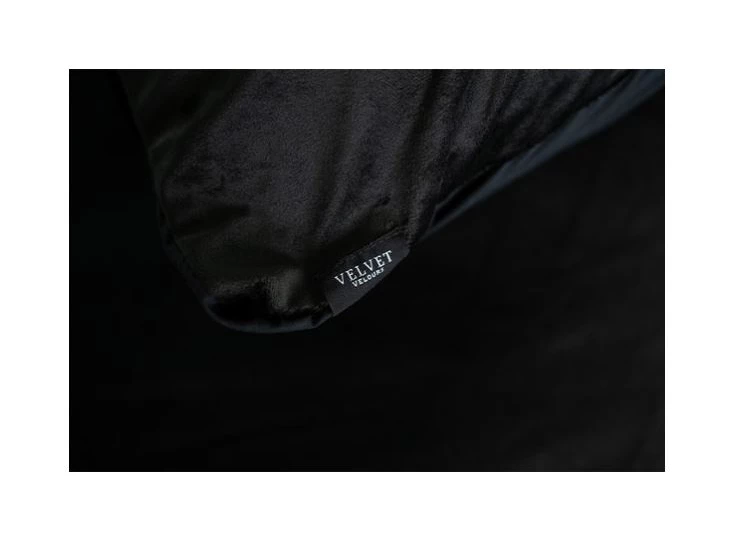 Velvet kussensloop- zwart- x2 - detail