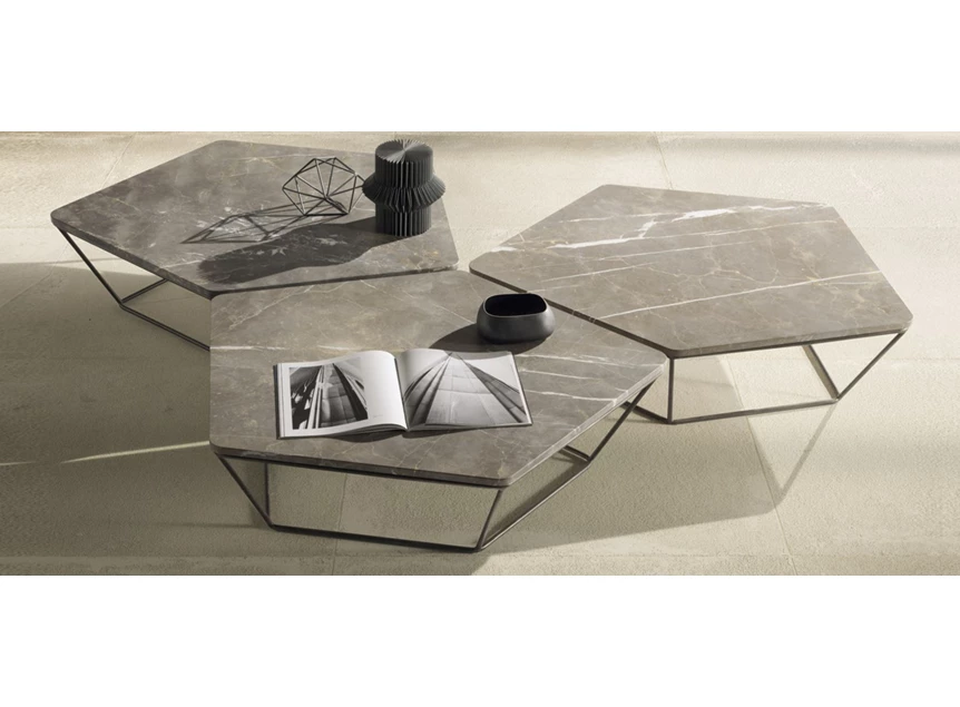 Set Salontafel Chocolat T108F54 Imperial Grey Natuzzi Italia