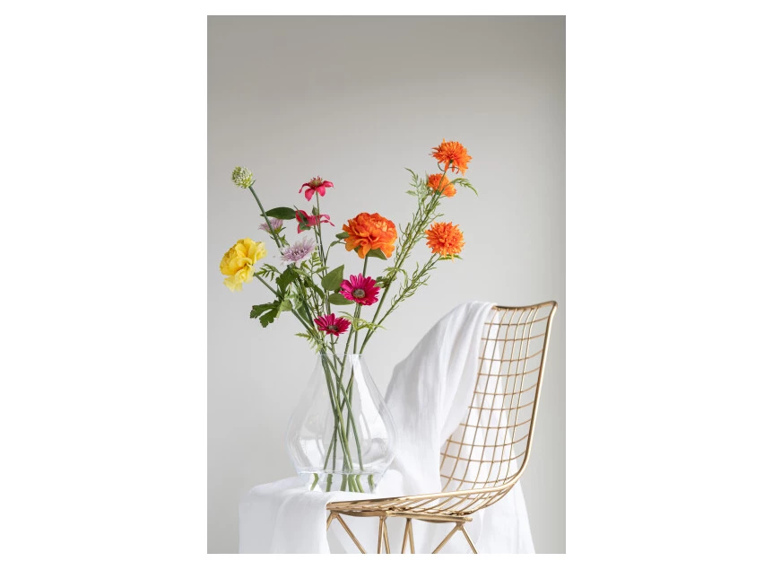 Ball mum- boeket- plastiek- oranje- sfeerbeeld