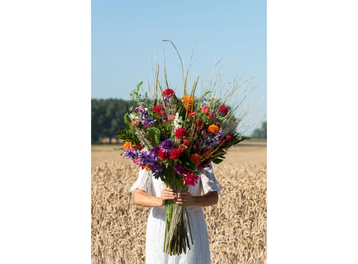 Ball mum- boeket- plastiek- oranje