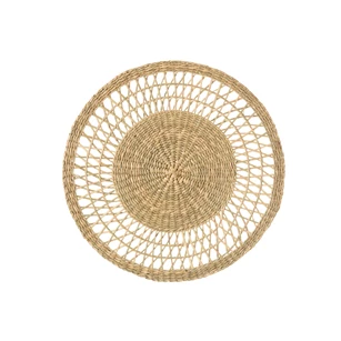 Zeegras onderlegger- rond- naturel