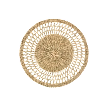 Zeegras onderlegger- rond- naturel