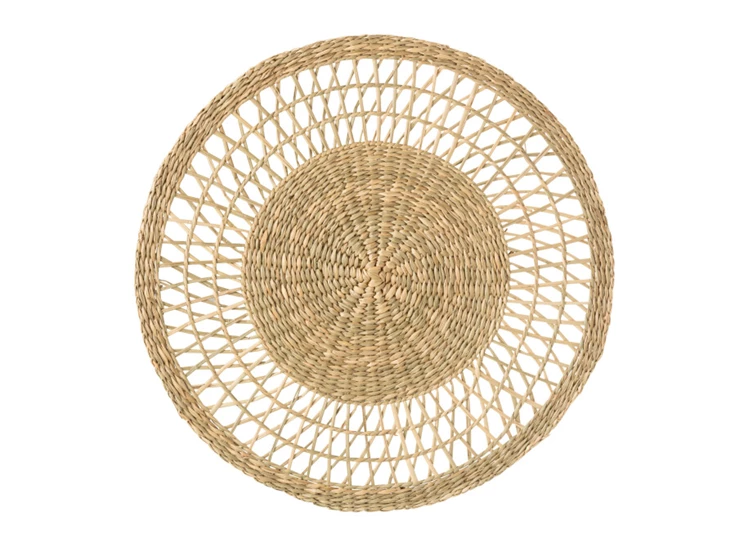 Zeegras onderlegger- rond- naturel