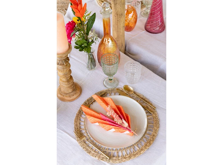 Zeegras onderlegger- rond- naturel- sfeerbeeld