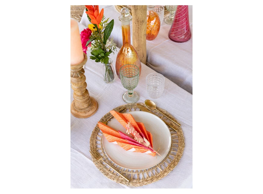 Zeegras onderlegger- rond- naturel- sfeerbeeld