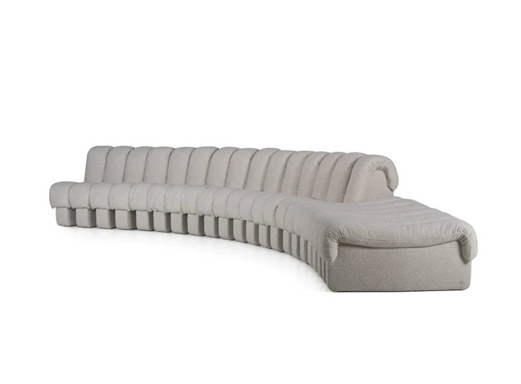 Verstelbare salon Snake DS-600 stof greige De Sede