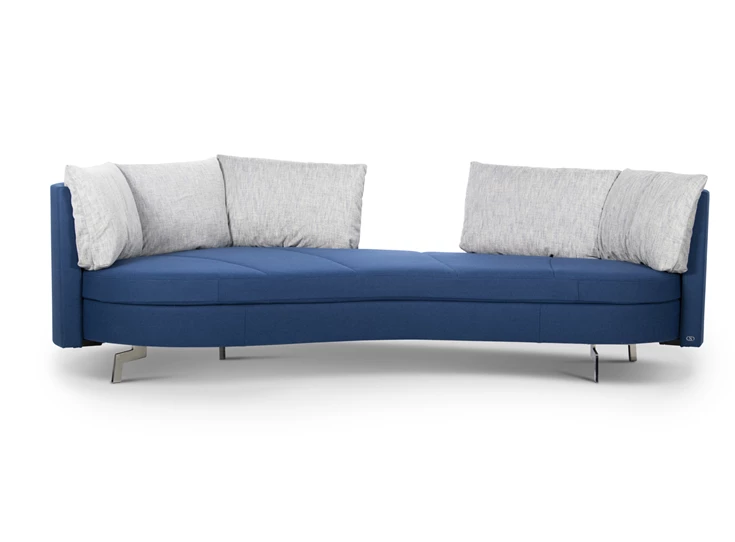 Zetel canapé 3-zit Island DS-167 combinatie stof blauw grijs De Sede