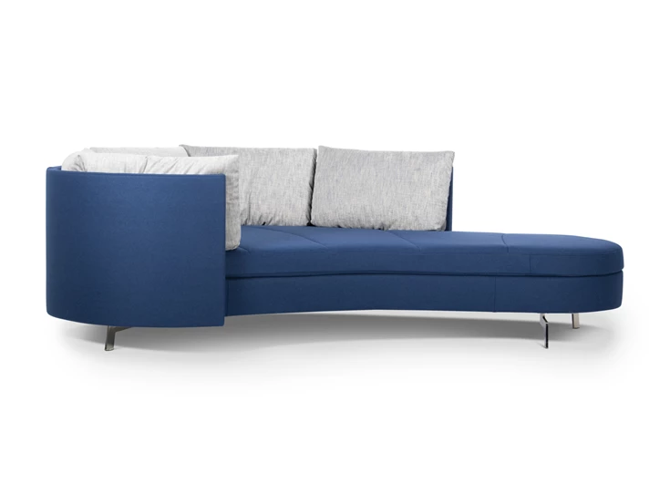 Gedraaid Zetel canapé 3-zit Island DS-167 combinatie stof blauw grijs De Sede