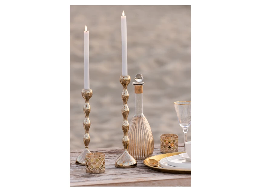 Doos 2 lange kaarsen- led- creme- large- sfeerbeeld