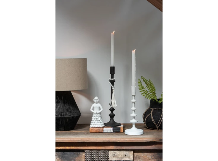 Izy kandelaar- aluminium- zwart- small- sfeerbeeld