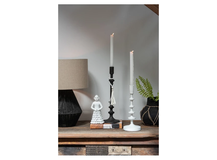Izy kandelaar- aluminium- zwart- small- sfeerbeeld