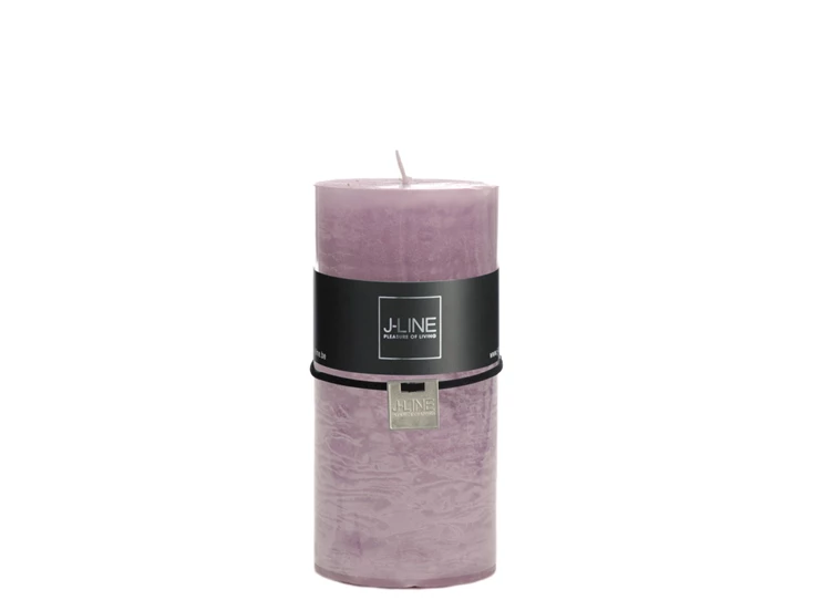 93351 J-Line Jolipa Cilinderkaars Lavendel product paars L 7x15cm 72H
