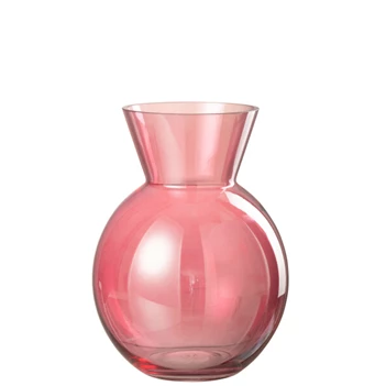 Bolle vaas- glas- rood- large