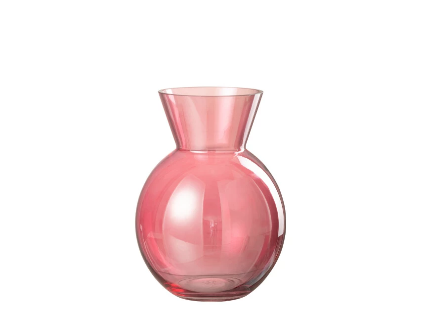 Bolle vaas- glas- rood- large