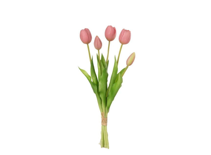 Boeket tulpen- 5stuks- pu- roze- medium