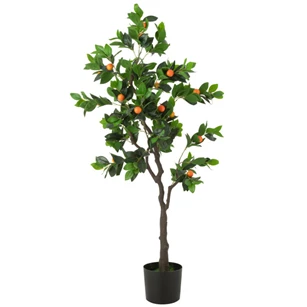 Kumquat in pot- plastiek- groen/oranje- large