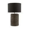 Lamp- voet+kap- dik vlecht- beton/katoen- wit- large- (42X42X70cm)- 1535