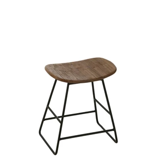 Rechthoekige stoel- gerecycleerd- teak- naturel- small