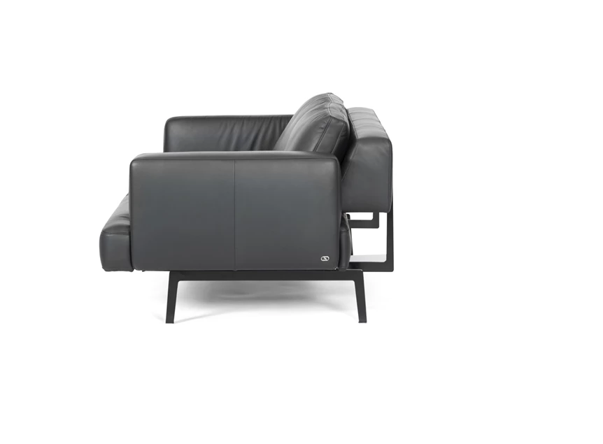 Diepteverstelling bedfunctie Zetel canapé 2-zit Laviva DS-747 leder zwart De Sede