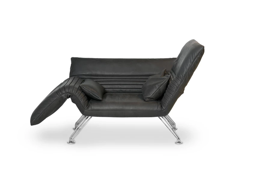 Bijzetzetel Wing DS-142 unit 106 leder zwart De Sede
