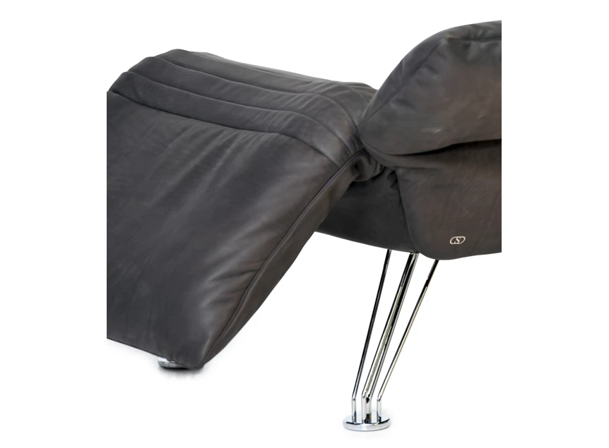 Detail Bijzetzetel Wing DS-142 unit 106 leder zwart De Sede