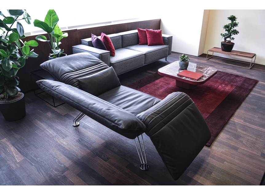 Achterkant Bijzetzetel Wing DS-142 unit 106 leder zwart De Sede