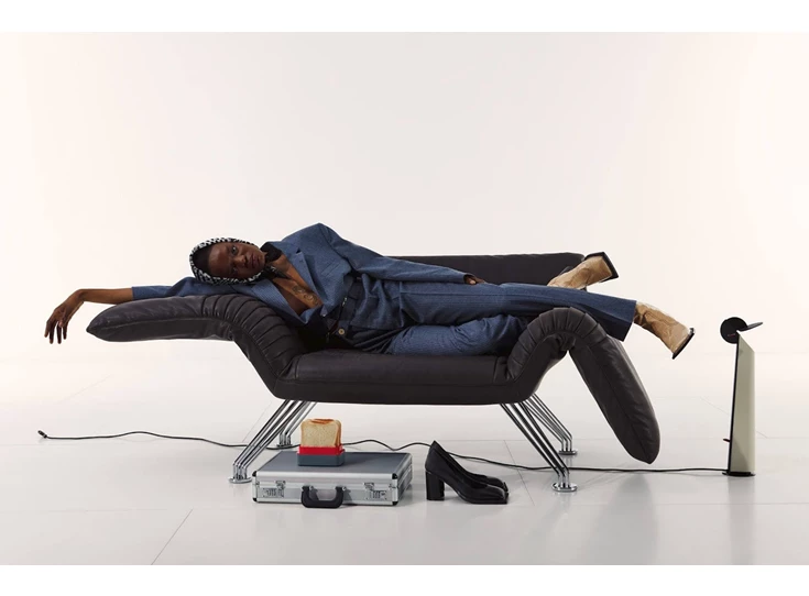 Model Bijzetzetel Wing DS-142 unit 106 leder zwart De Sede