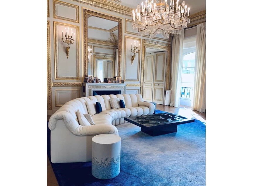 Klassiek Verstelbare salon Snake DS-600 leder wit De Sede