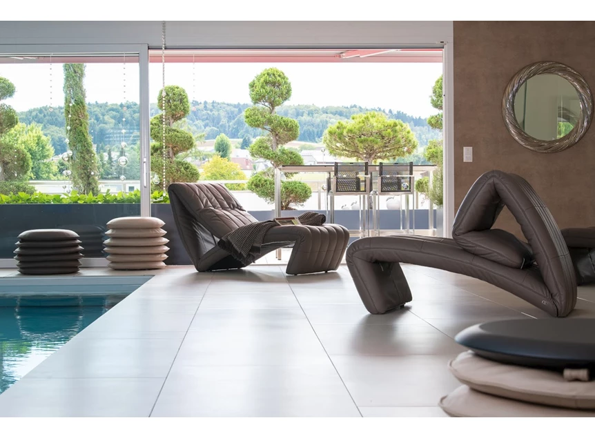 Bijzetzetel Yoga DS-266 unit 01 leder grijsbruin De Sede sfeerbeeld