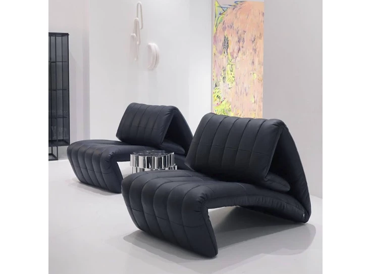 Bijzetzetel Yoga DS-266 unit 01 leder zwart sfeerbeeld De Sede