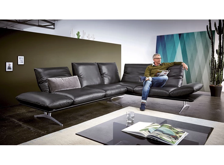 Hoekzetel Francis leder zwart Koinor