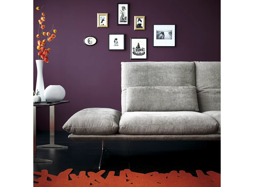 Armleuning Zetel Francis met longchair stof grijs Koinor