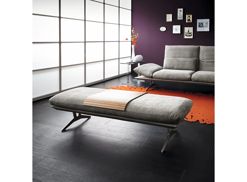 Hocker Zetel Francis met longchair stof grijs Koinor