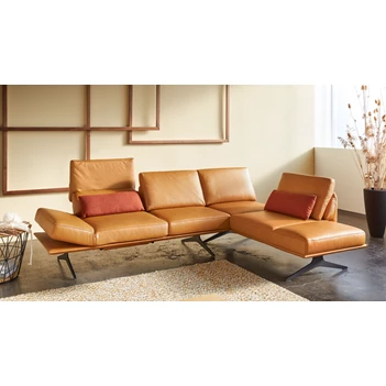 Verstelbare hoekzetel Finero leder caramel Koinor