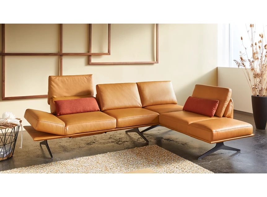 Verstelbare hoekzetel Finero leder caramel Koinor