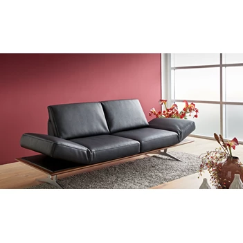 Zetel canapé 3-zit Finero leder zwart Koinor