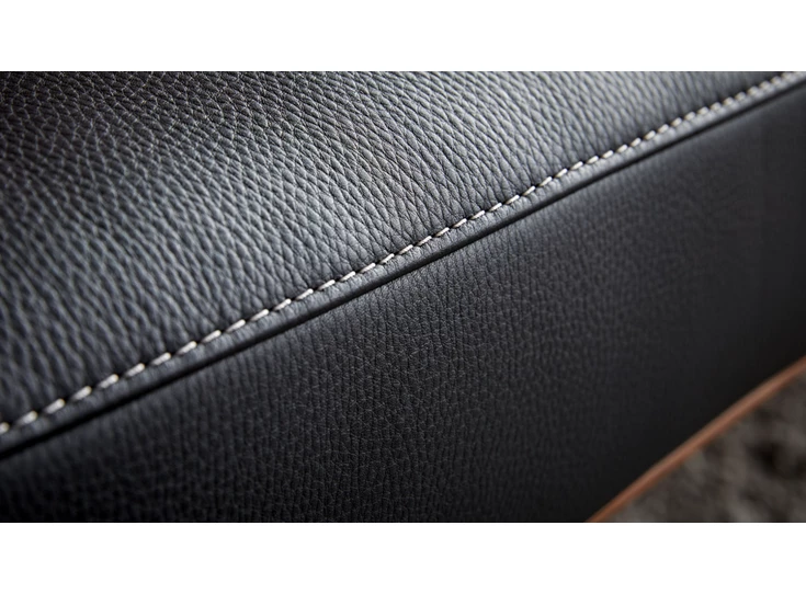 Stiknaad Zetel canapé 3-zit Finero leder zwart Koinor