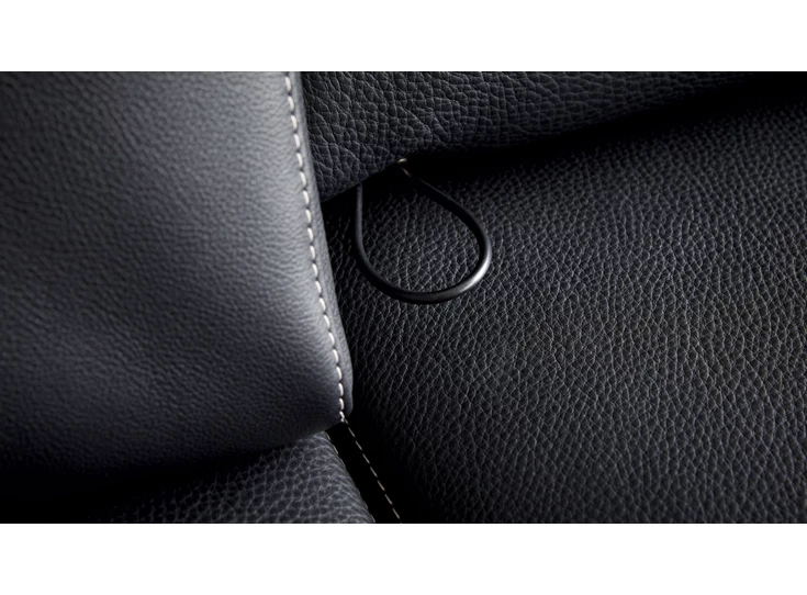 Verstelling rugleuning Zetel canapé 3-zit Finero leder zwart Koinor