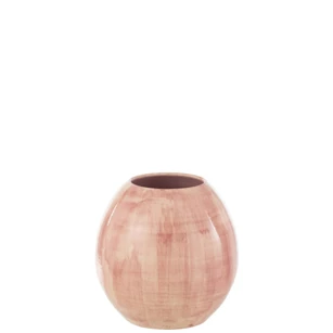 Handgeschilderde bloempot- keramiek- roze- large