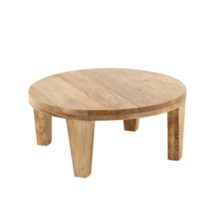 Ronde salontafel- mangohout- naturel- Ø80cm