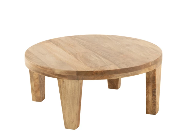 Ronde salontafel- mangohout- naturel- Ø80cm