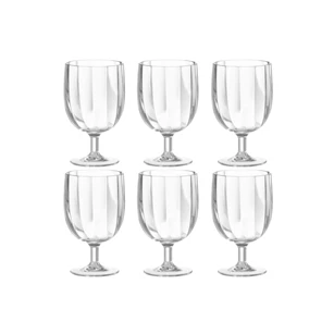 Doos 6stuks- wijnglas- plastiek- transparant