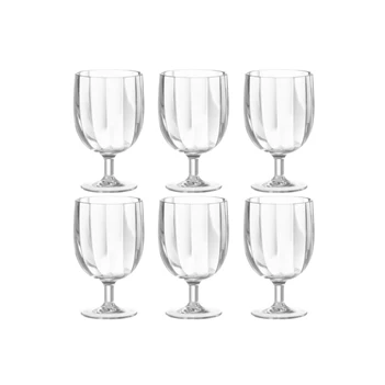 Doos 6stuks- wijnglas- plastiek- transparant
