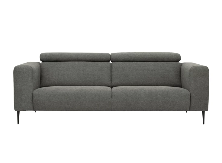 Romi miro jakobsen stof canapé zetel salon modern sledepoot zwart metaal