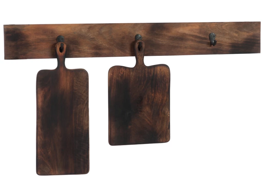 Kapstok- 3hangers- hout- donker bruin